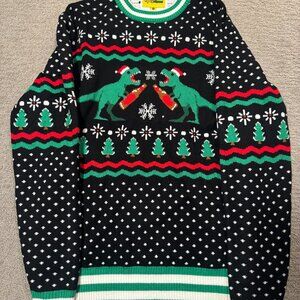 Tipsy Elves Dinosaur X-Mas Ugly Sweater XL